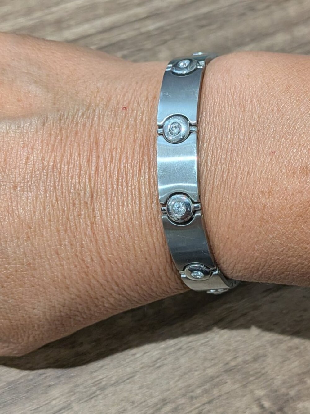 Speidel Stainless Steel CZ Bracelet – 7½"